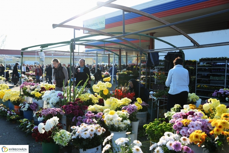 Napsütés és virágözön a piacon