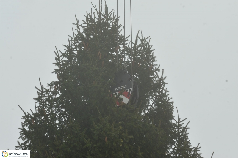 Kossuth térre érkezett a karácsonyfa