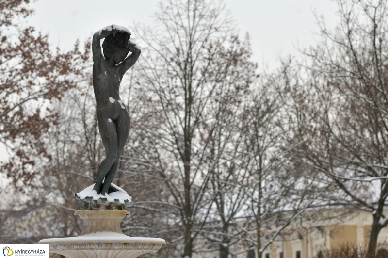 Téli szobrok Nyíregyházán