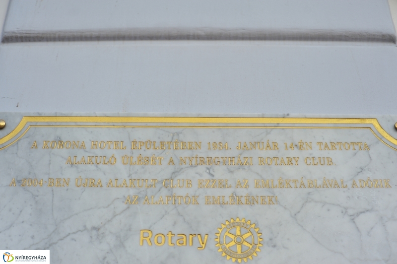 Rotary Club emléktábla avatás