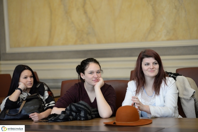 Francia diákok a Városházán