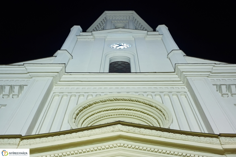Református templom díszvilágítása - fotó Szarka Lajos