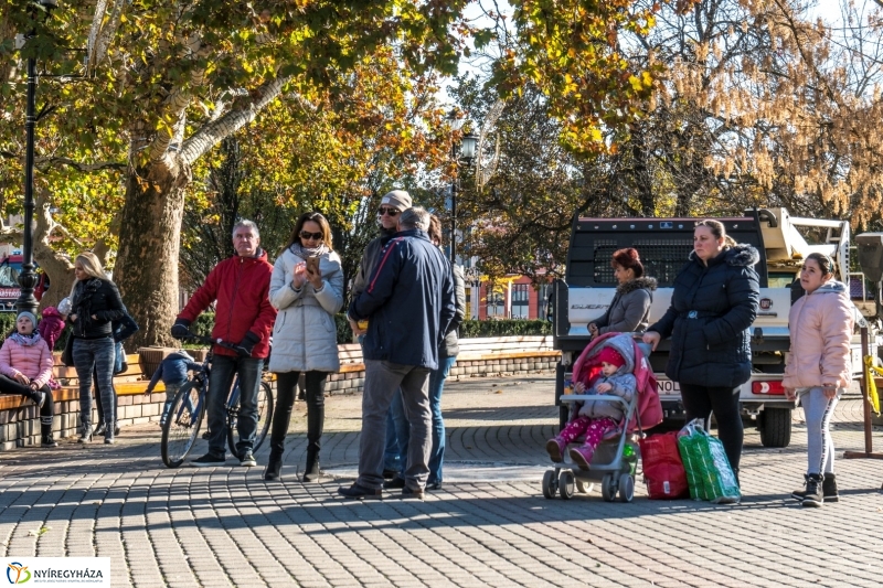 Megérkezett a karácsonyfa a Kossuth térre - fotó Kohut Árpád