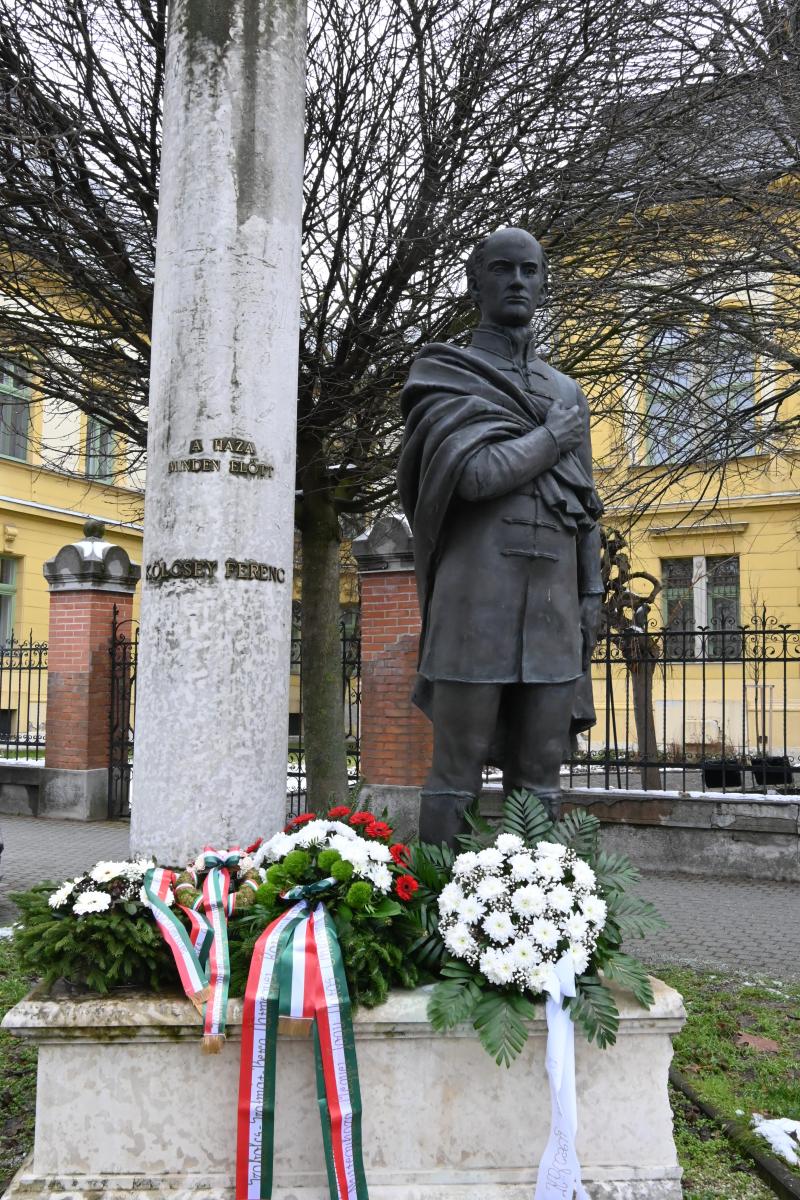 A Magyar Kultúra Napja - koszorúzás a Vármegyeháza bejáratánál