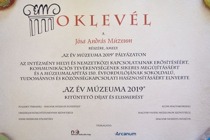 Az Év múzeuma 2019