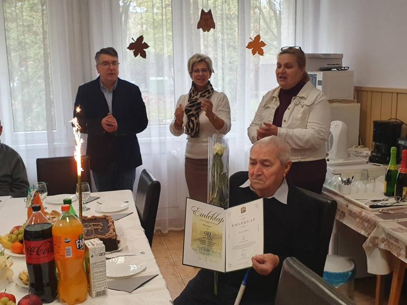 Berei Jánost 90. születésnapja alkalmából köszöntötték