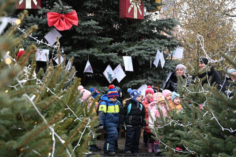 Karácsony sétányt díszítenek az óvodások 2024.