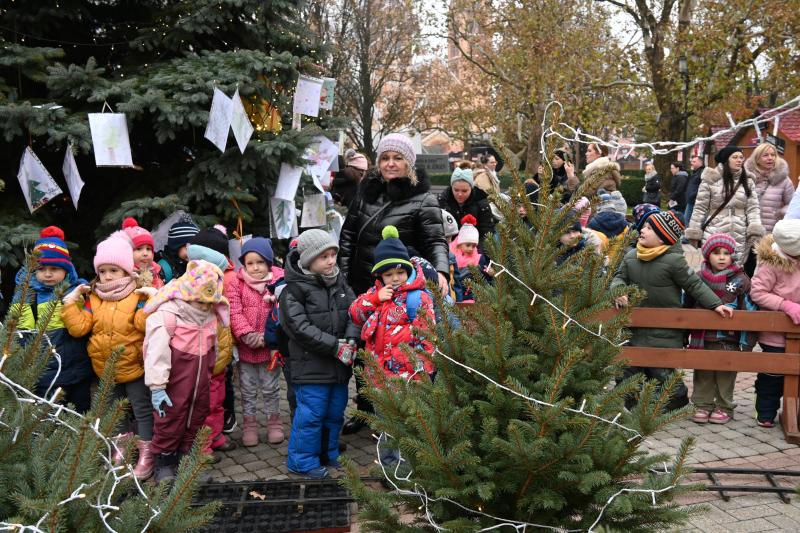 Karácsony sétányt díszítenek az óvodások 2024.