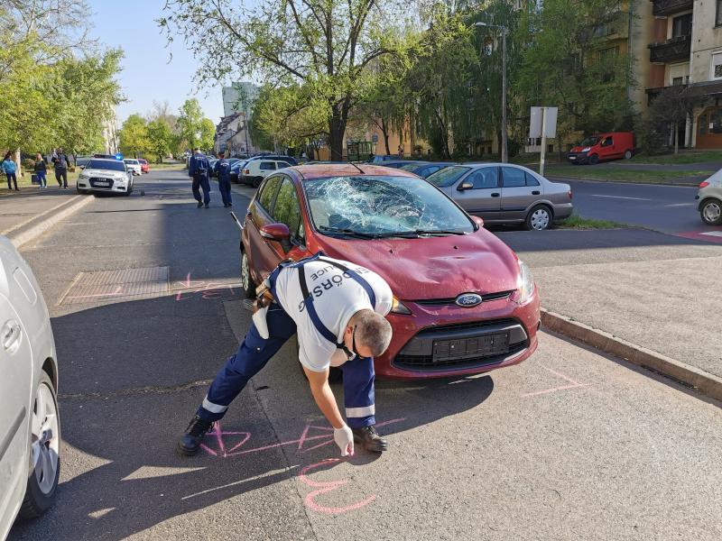 Kerékpáros baleset a Kossuth utcán