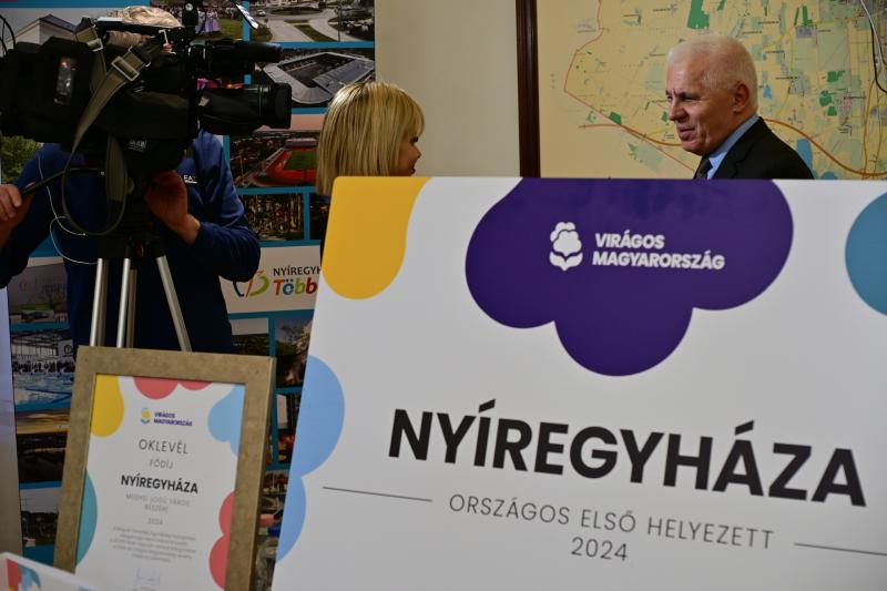 Virágos Magyarország 2024 fődíja Nyíregyháza