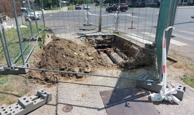 Csőtörés miatt rendeltek el forgalomkorlátozást