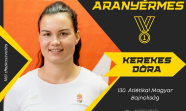 Kerekes Dóra magyar bajnok - a nyíregyházi atléta nyert diszkoszvetésben