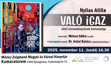 Nyilas Atilla új verseskötetét mutatják be Nyíregyházán