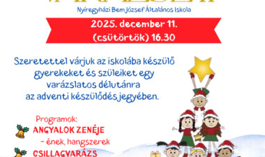 „Karácsonyi varázslat” várja az iskolába készülő gyerekeket a Bem Iskolában