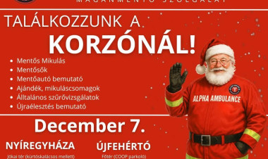 Különleges Mentős Mikulás várja a nyíregyháziakat vasárnap