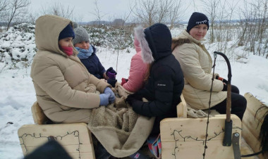 Lovasszánkózáson vettek részt ötödikes diákok Nyíregyházán