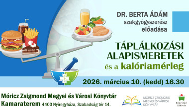 Táplálkozási alapismeretekről tart előadást Dr. Berta Ádám Nyíregyházán