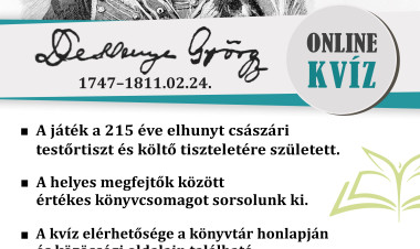 Online kvízzel tisztelegnek Bessenyei György emléke előtt