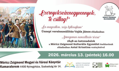 Ünnepi műsorral emlékeznek 1848-ra a Móricz Zsigmond Könyvtárban