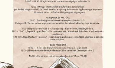 Közel 300 diák érkezik Nyíregyházára – országos református iskolai találkozót rendeznek a Jókai-iskolában