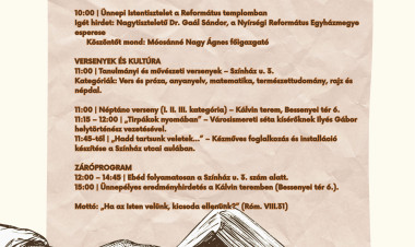 Közel 300 diák érkezik Nyíregyházára – országos református iskolai találkozót rendeznek a Jókai-iskolában