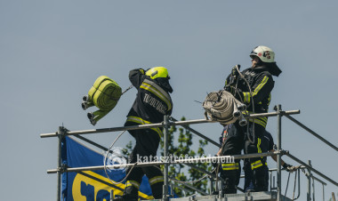 Erőpróbára készülnek a tűzoltók Nyíregyháza belvárosában