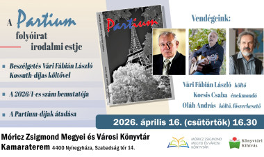 Irodalmi est a Móricz Zsigmond Könyvtárban – bemutatják a Partium folyóirat új számát