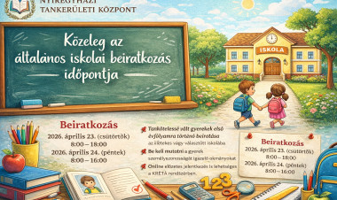 Közeleg az általános iskolai beiratkozás időpontja