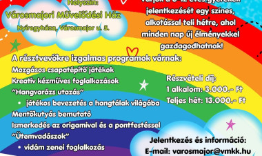 Kreatív nyár várja a gyerekeket a Városmajorban