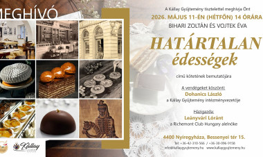 „Határtalan édességek” – könyvbemutatót rendeznek a Kállay Gyűjteményben
