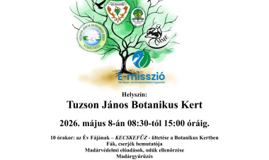Madarak és Fák Napját rendeznek a Nyíregyházi Egyetem Botanikus Kertjében