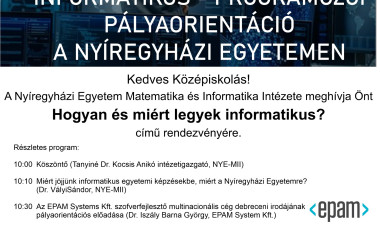 A mesterséges intelligencia és a programozás világába nyerhetnek betekintést a diákok Nyíregyházán