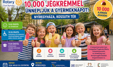 Ajándék a Rotary Club Nyírségtől: tízezer jégkrémmel ünneplik a gyermeknapot Nyíregyházán