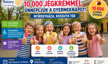 Ajándék a Rotary Club Nyírségtől: tízezer jégkrémmel ünneplik a gyermeknapot Nyíregyházán