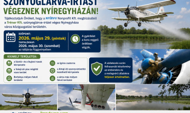 Szúnyoglárva-irtást végeznek Nyíregyházán pénteken