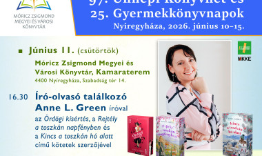 Anne L. Green érkezik Nyíregyházára az Ünnepi Könyvhét programjára