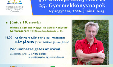 Költő a reflektorfényben - Háy János nyitja meg az Ünnepi Könyvhetet Nyíregyházán