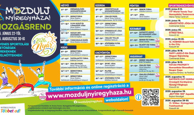 Nyáron is mozgásban maradhat Nyíregyháza – több mint két hónapon át várja a sportolni vágyókat a Mozdulj Nyíregyháza!
