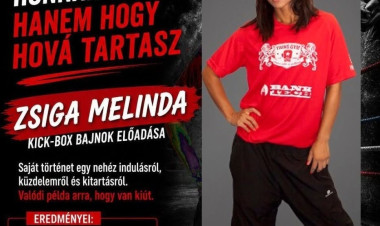 Zsiga Melinda motivációs előadást tart a Bencsben