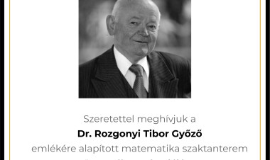 A Nyíregyházi Egyetem dr. Rozgonyi Tibor Győzőről nevezi el matematikai szaktantermét