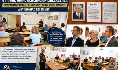 Generációk tanára volt – szaktanterem őrzi dr. Rozgonyi Tibor Győző emlékét a Nyíregyházi Egyeteme
