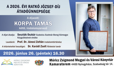 Korpa Tamás kapja idén a Ratkó József-díjat