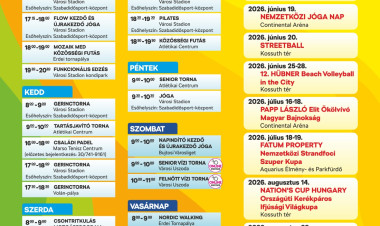 A hőség miatt változik a Mozdulj Nyíregyháza! programja