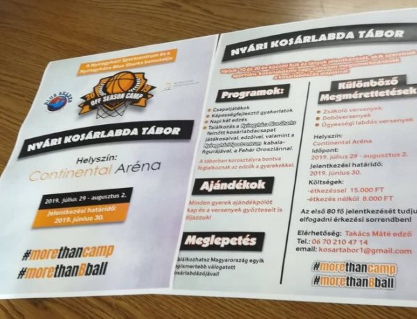 Kosárlabda tábort szervez a Nyíregyháza Blue Sharks - várják a fiatalok jelentkezését