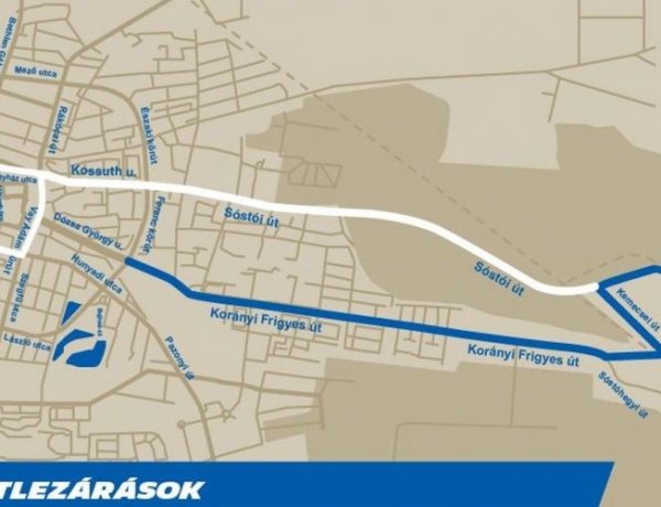 Útlezárások Nyíregyházán szombaton - Rendezvény miatt kerüljék az alábbi útszakaszokat