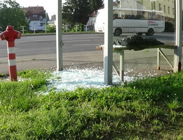 Buszmegállót romboltak ismeretlenek a Kiskörúton  - A rendőrség keresi az elkövetőket