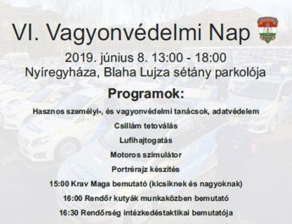 Vagyonvédelmi Napra várják az érdeklődőket Nyíregyházán – Programok reggeltől estig!