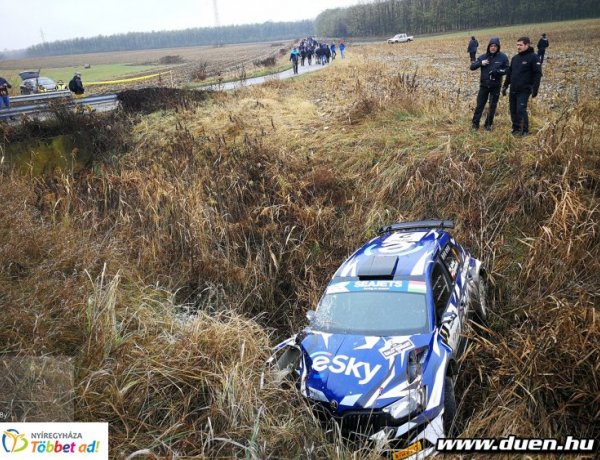 Drámával indult a Rally EB - Lukasz Habaj hibázott a kvalifikáción, és összetört az autója