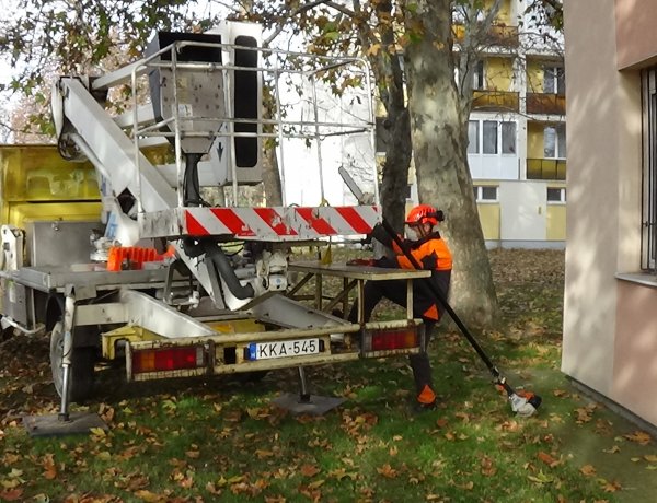 Gallyazási munkálatokat végeznek a NYÍRVV szakemberei az Árpád utcán