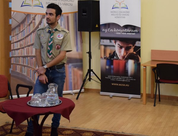 Izgalmas előadást tartott Sayej Marcell a Móricz Zsigmond Megyei és Városi Könyvtárban 